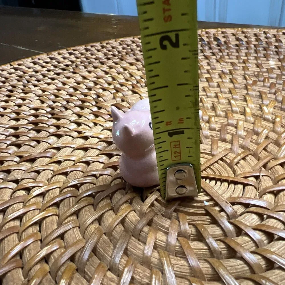 Hagan Renaker Pink Pigs 1960s Vintage Porcelain 2 Figures, Miniature